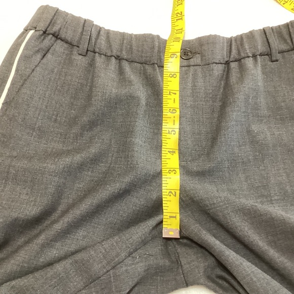 J. Crew Wool Blend Party PJ Pants Trousers Gray White Piping Size 6 Cozy Chic - Picture 6 of 9